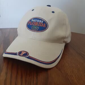 Vtg University of Florida Gators Beige Twins Enterprise Hat Adjustable One Size
